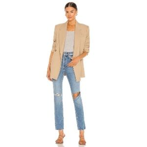 RE/DONE Originals 80s Slim Straight in Brisk Blue With Rips Size 27